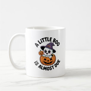 Little Boo Is Almost Due Cute Halloween Pregnancy  Coffee Mug