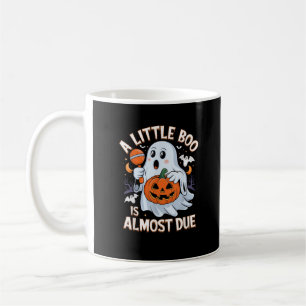 Little Boo Is Almost Due Cute Halloween Pregnancy  Coffee Mug
