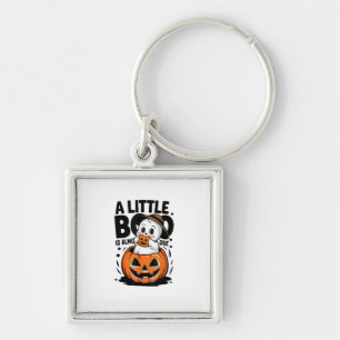 Little Boo Is Almost Due Cute Halloween Pregnancy  Keychain