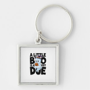 Little Boo Is Almost Due Cute Halloween Pregnancy  Keychain