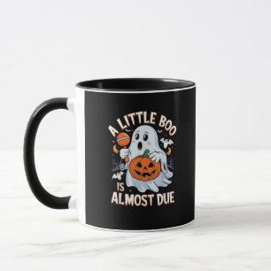 Little Boo Is Almost Due Cute Halloween Pregnancy  Mug