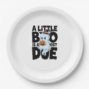Little Boo Is Almost Due Cute Halloween Pregnancy  Paper Plate