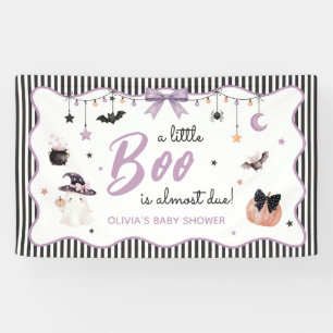 Little Boo is Almost Due Halloween Baby Shower Banner