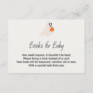 Little Boo Is Almost Due Halloween Baby Shower Enclosure Card