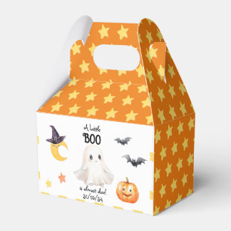 Little Boo is Almost Due! Halloween Baby Shower Favor Box