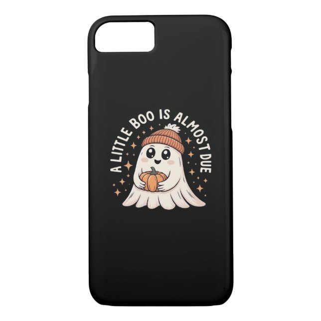 Little Boo Is Almost Due Halloween Pregnancy Revea Case-Mate iPhone Case (Back)