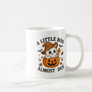 Little Boo Is Almost Due Halloween Pregnancy Revea Coffee Mug
