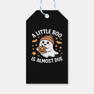 Little Boo Is Almost Due Halloween Pregnancy Revea Gift Tags