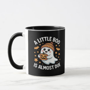 Little Boo Is Almost Due Halloween Pregnancy Revea Mug