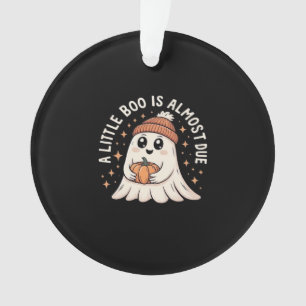 Little Boo Is Almost Due Halloween Pregnancy Revea Ornament