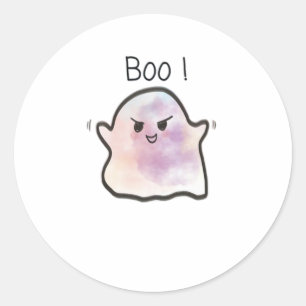 Little Boo Is Cheeky Funny Meme Classic Round Sticker