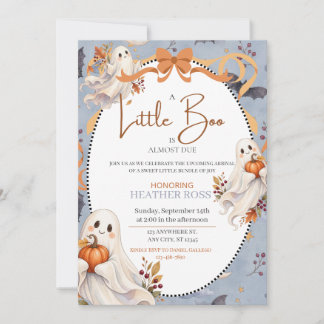 Little Boo Is Due Baby Shower Invite