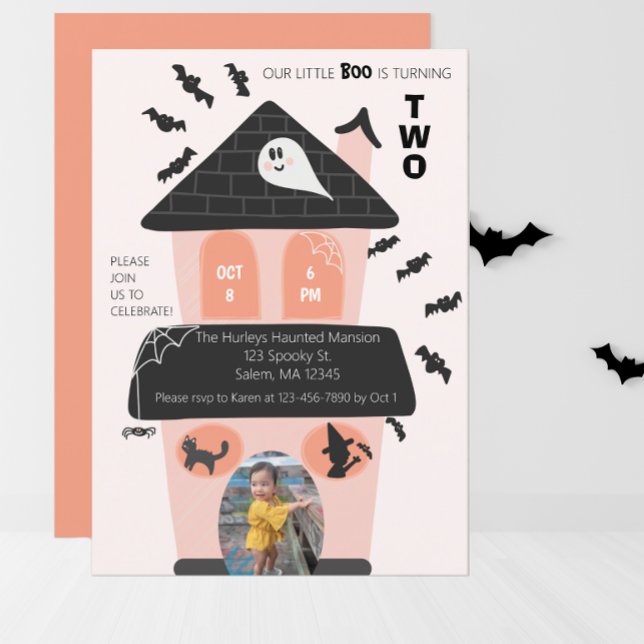 Little Boo is Turning Two Spooky Cute Invitation (Creator Uploaded)