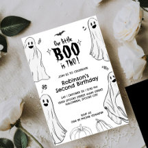 Little Boo Is Two Halloween 2nd Birthday 