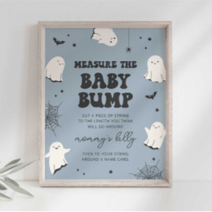 Little Boo Measure the Baby Bump Baby Shower Sign