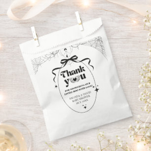 Little Boo Minimal Gothic Halloween Baby Shower Favour Bag