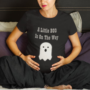 Little BOO On The Way Halloween Ghost Pregnancy T-Shirt