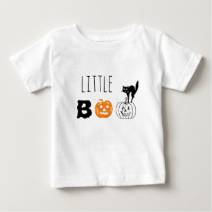 Little Boo orange pumpkin cat custom Halloween Baby T-Shirt