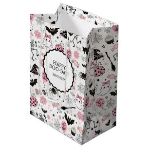 Little Boo Pink Girl Halloween Birthday Medium Gift Bag