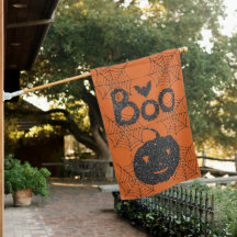 Little Boo Pumpkin Cat Bat Halloween Black Orange