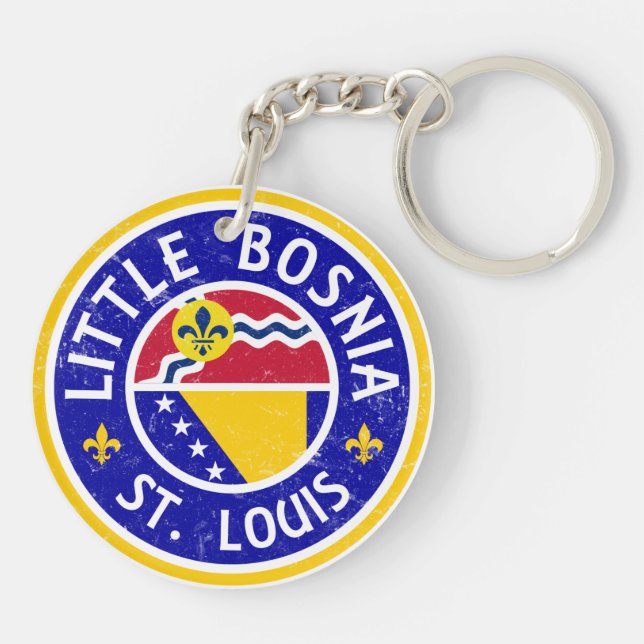 Little Bosnia St. Louis, Bosnian American Keychain (Back)
