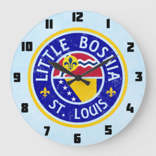 Little Bosnia St. Louis Large Clock