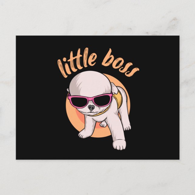 Little boss. Cute dog Postcard (Front)