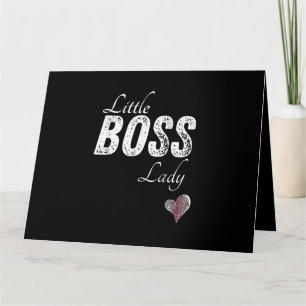 Little Boss Lady Baby Children Toddler Girl Short Card