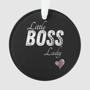 Little Boss Lady Baby Children Toddler Girl Short Ornament
