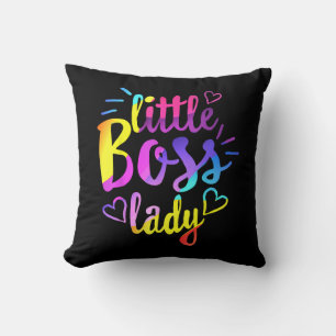 Little Boss Lady Girls Kids Daughter Baby mini bos Throw Pillow