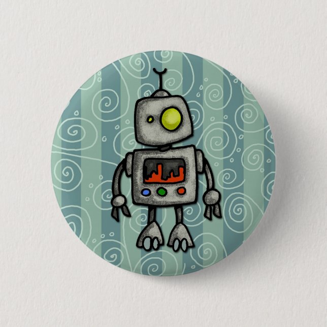 little bot 2 inch round button (Front)