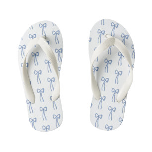 Little Bow Something Blue Flower Girl Kid's Flip Flops