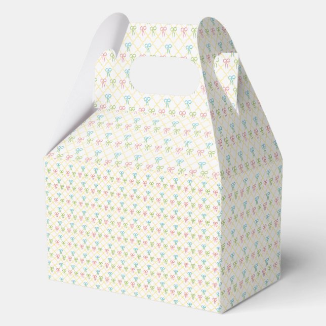 Little bows seamless pattern favor box (Front)