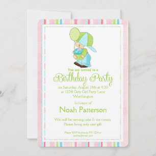 Little Boy Anniversaire Invitation de fête Pays Bo