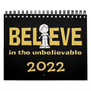 Little Boy as the "I" in Believe 2022(small) Calen Calendar