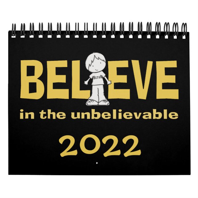 Little Boy as the "I" in Believe 2022(small) Calen Calendar (Cover)
