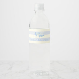Little Boy Blue, Modern Baby Shower Water Bottle Label