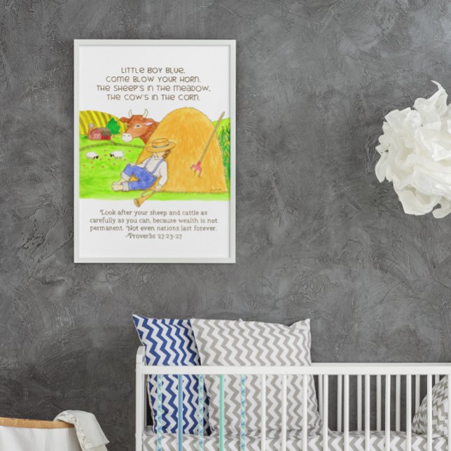 Little Boy Blue with Scripture Poster (Creator Uploaded)