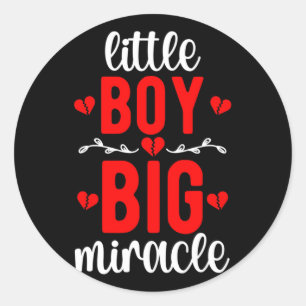 Little Boy Chd Warrior Congenital Heart Disease Classic Round Sticker