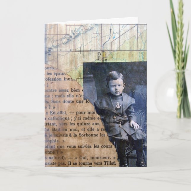 Little Boy Collage Card (Front)