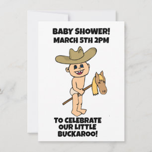 LITTLE BOY COWBOY BABY SHOWER INVITATIONS