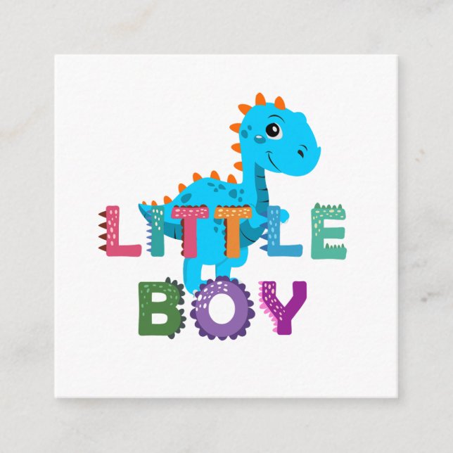 Little boy dino enclosure card (Front)