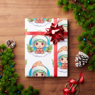 Little Boy Elf Xmas Magic Wrapping Paper