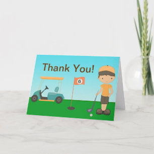 Little Boy Golf Carte de remerciements
