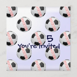 Little Boy Invitation soccer