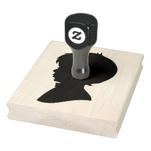 Little Boy Silhouette, 4" x 5" Rubber Stamp