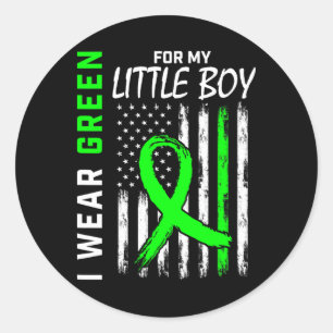 Little Boy Son Kidney Disease Cerebral Palsy Aware Classic Round Sticker