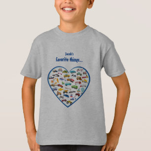 Little Boy Things That Move Vehicle Cars Kid T-Shirt
