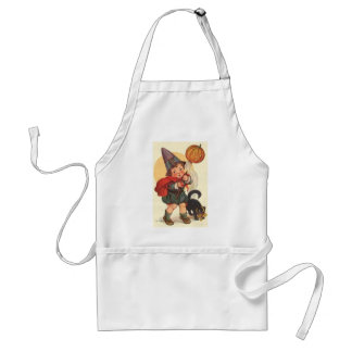 Little Boy with Cat and Pumpkin Standard Apron