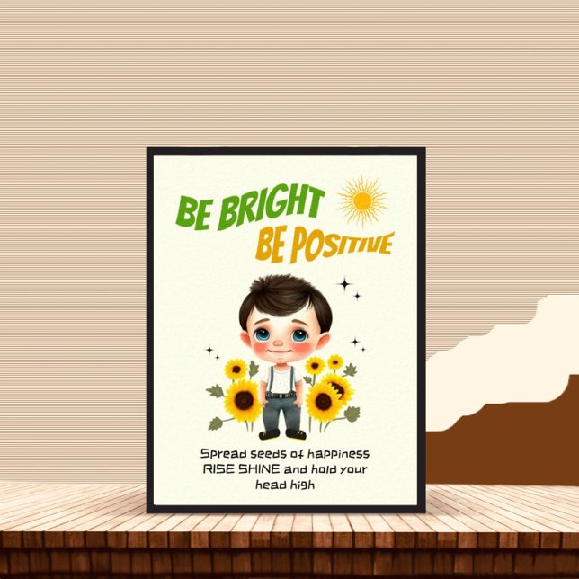 Little boy with sunflowers poster (Creator Uploaded)